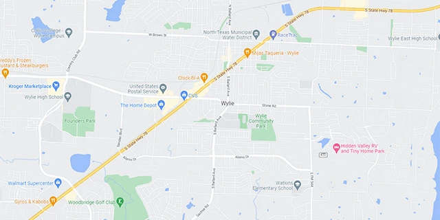 Wylie, TX map image